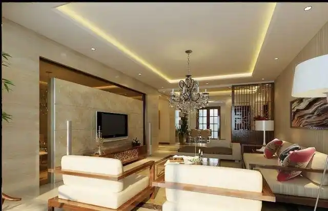 简中式风格四居室客厅吊顶装修效果图