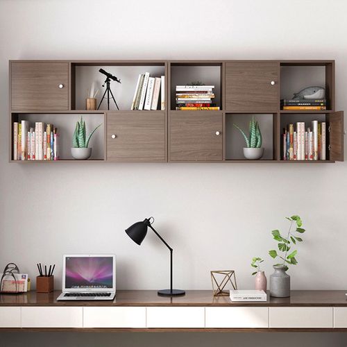 书架墙上置物架实木书柜客厅墙面收纳装饰壁柜壁挂式卧室墙壁吊柜