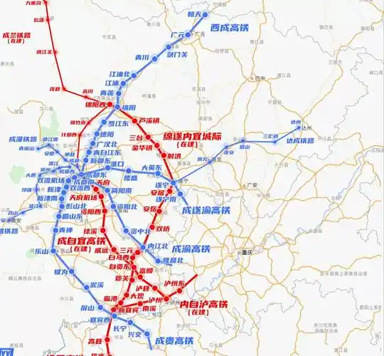 中国各铁路局管辖范围内高铁线路概况(1)-成都局集团篇