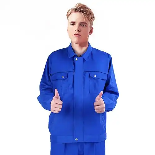 涤棉工作服套装 春秋长袖电焊电工汽修服 劳保服套装 长袖工装