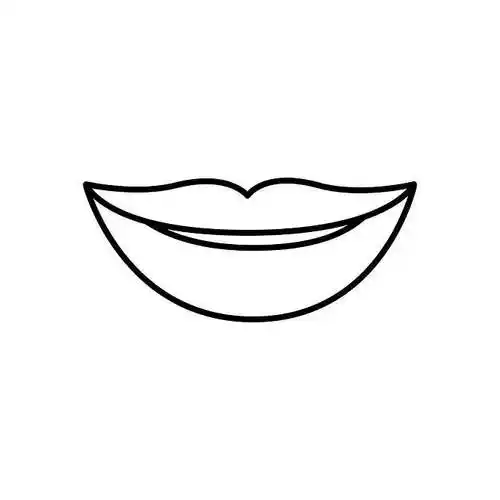 单色调,轮廓,嘴唇,微笑,矢量,插画_高清图片_全景视觉