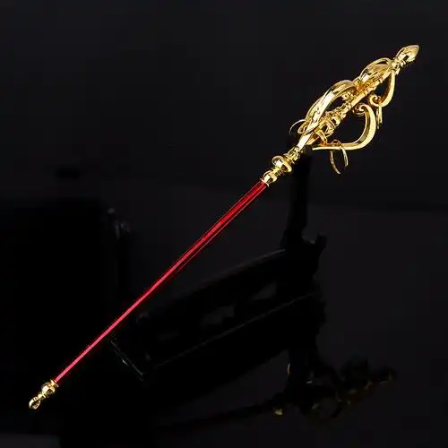 西游记唐僧 唐僧九环锡杖合金模型钥匙扣锌合金摆件22cm