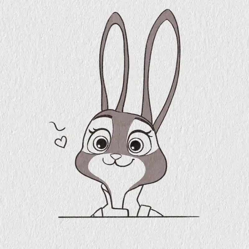 兔子警官 朱迪简笔画