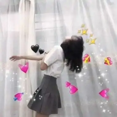 一左一右发射爱心闺蜜头像图片