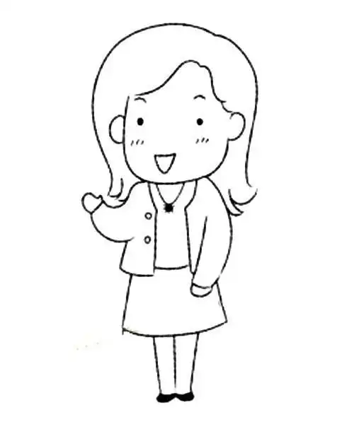 家庭人物的表现 妈妈,图片,简笔画-学笔画