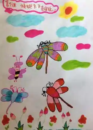 小鸟和蜻蜓的手抄报手抄报简单又漂亮