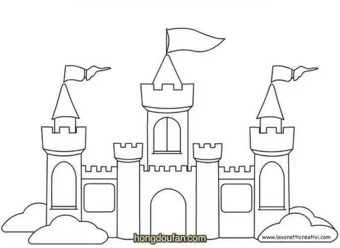 10个简单有趣的大城堡儿童简笔画