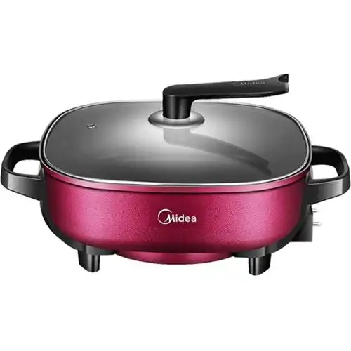 美的电热锅火锅家用蒸煮炒煎烧烤多功能一体锅宿舍插电学生电煮锅