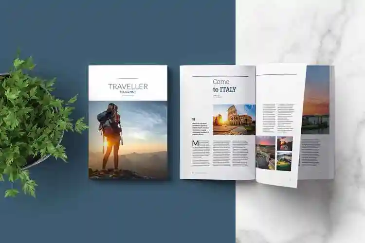 旅行者旅游主题杂志版式设计模板 indesign magazine template –