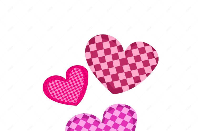 情人节心形马赛克装饰高清图