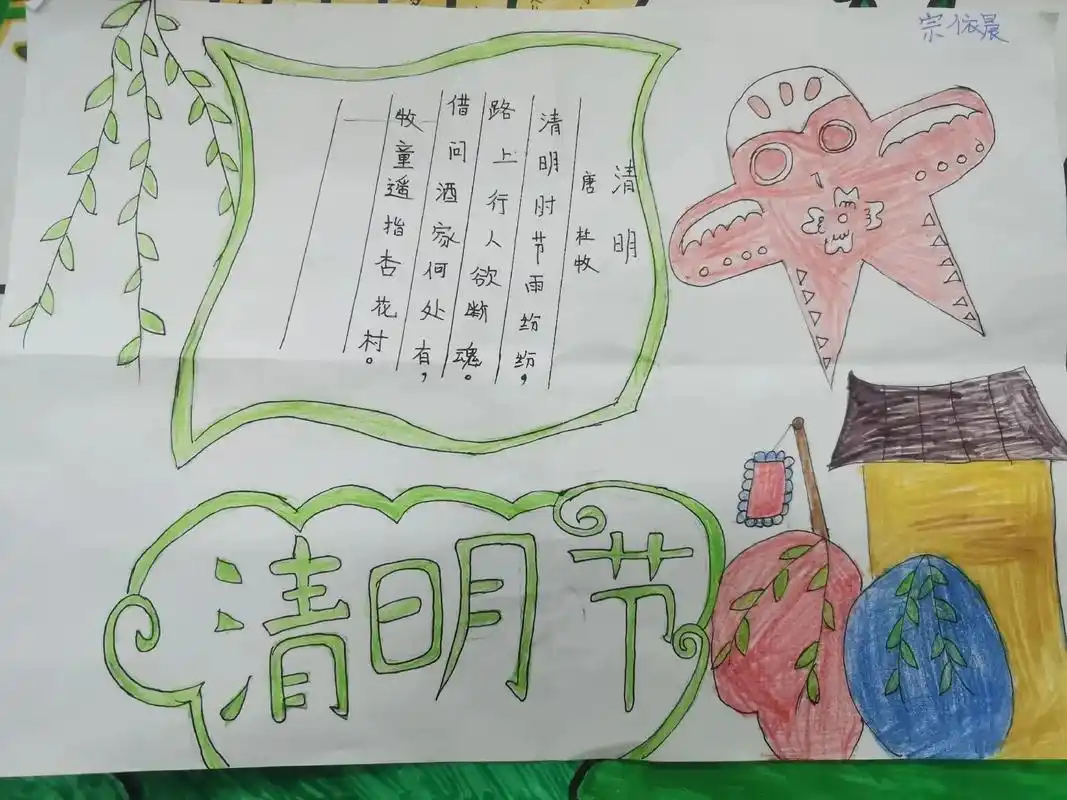 清明节手抄报.#我的抖音生活日记 - 抖音
