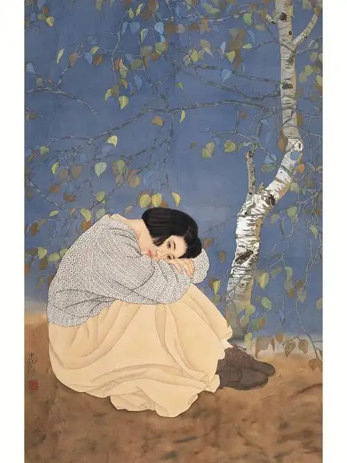 何家英工笔人物画