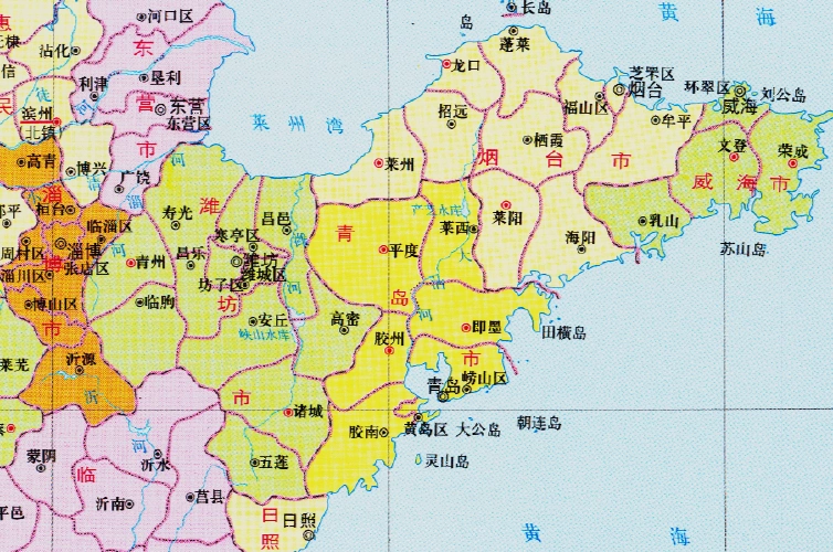 山东省青岛市地图