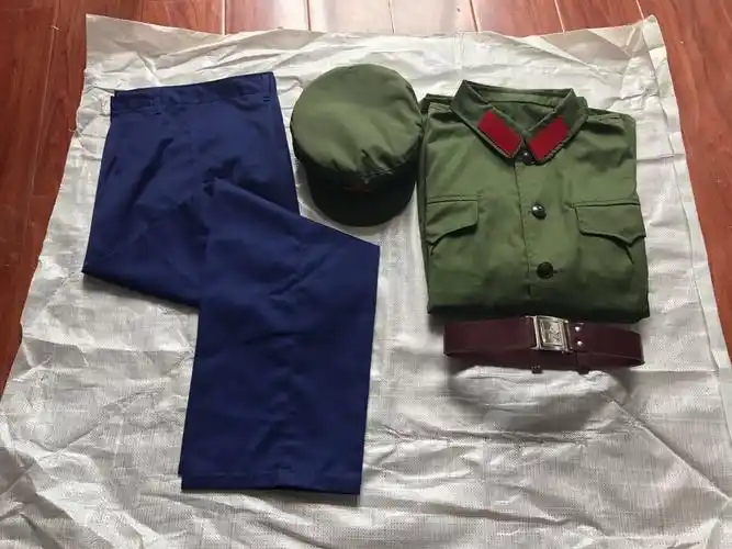 65式老军装军装涤卡老式蓝军装确良怀旧干部服老兵聚会男绿军装