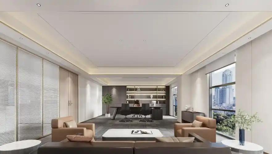 轻松易筑丨老总办公室效果选择适合董事长气质的装修风格,现代装修