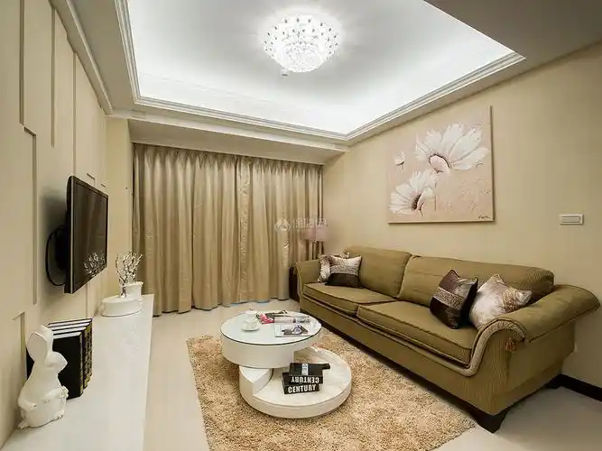 现代温馨小户型客厅沙发摆设图片欣赏