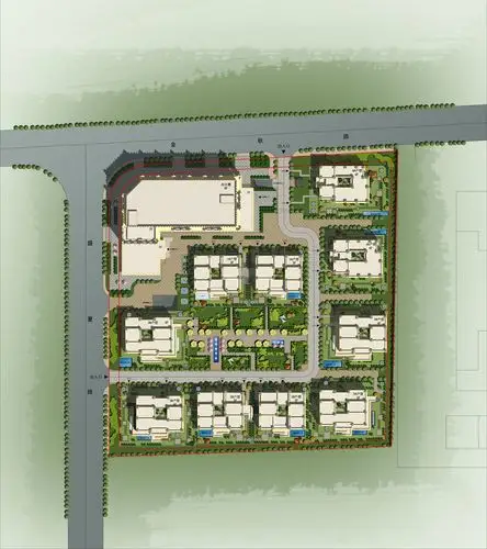 居住区小区规划彩色平面总平图(pdf 17页)-居住区景观-筑龙园林景观论