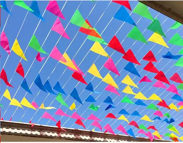 彩旗三角串旗户外五彩旗批发定做开业庆