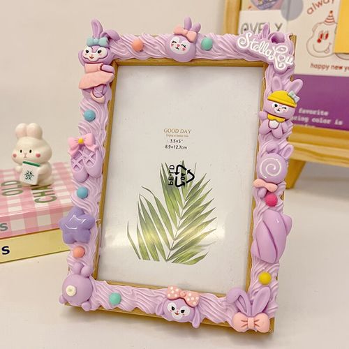 diy材料包木质创意儿童手工自制亲子立体画框礼物 紫色系列材料包相框