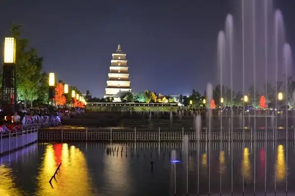 醉美西安:大雁塔广场夜景