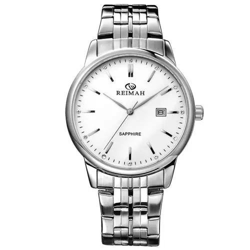reimah 雷迈表 雅仕系列 石英表 男士手表 钢带白色 6051m