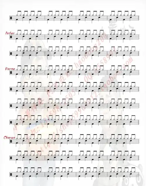 小苹果(架子鼓谱)-筷子兄弟