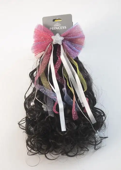 韩国儿童假发儿童头饰波浪卷发发夹