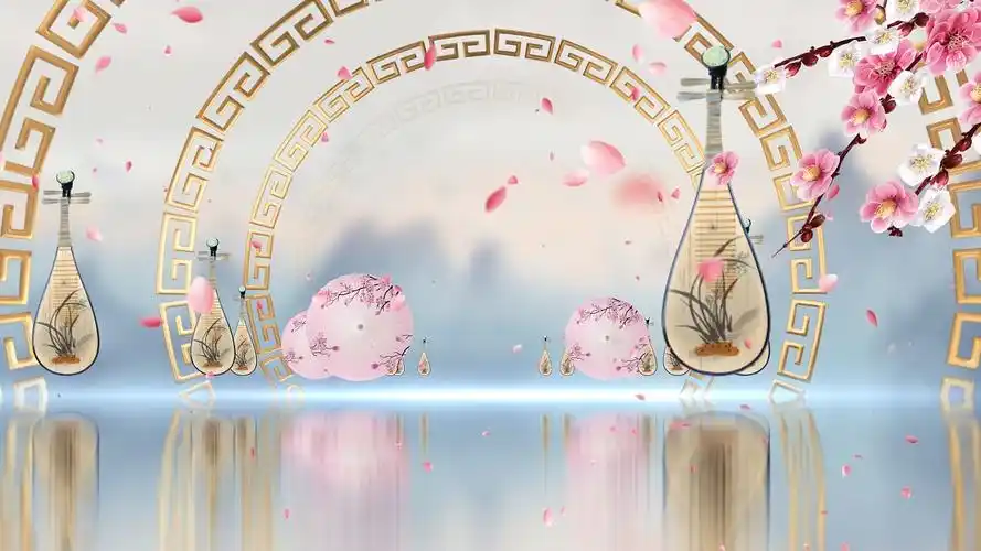 4k唯美中国风古典舞蹈背景视频古典舞台背景视频