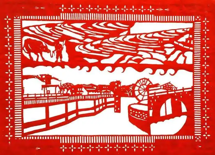 田头欢喜庆丰收马罗梯田秋收美如画坚攻贫脱长汀客家刻纸龙灯历史悠久