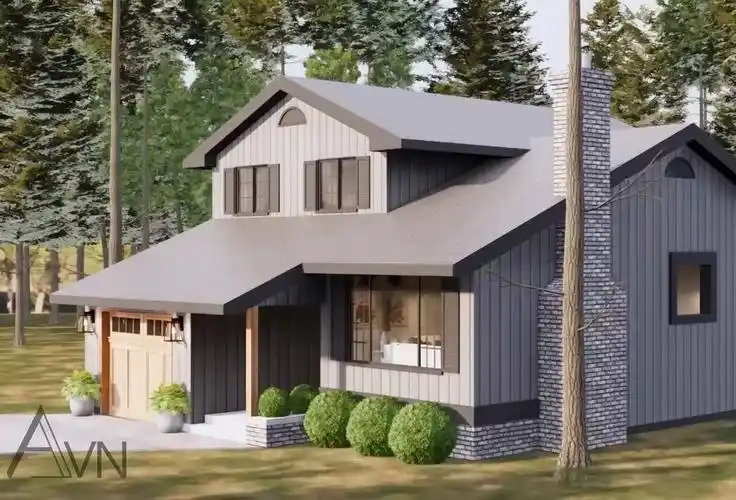 10x11米小房子设计田园风格别墅设计效果图自建房 |3 卧室【搬运】