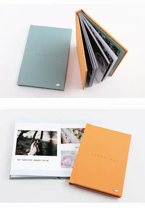 结婚纱照制作高端精修入册定制相册本照片打印冲印成册影集册皮质15寸
