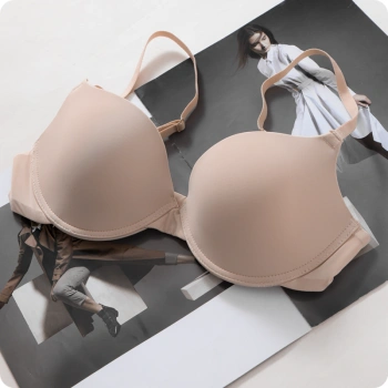 选真丝里料的吧~无痕有钢圈内衣文胸女夏新 肤色 85c