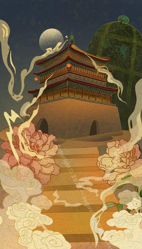 城市系列插画—西安