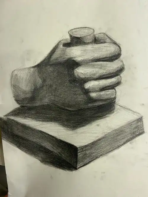 温州壹期一绘画室小学生素描作品