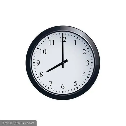 八点钟图片时钟