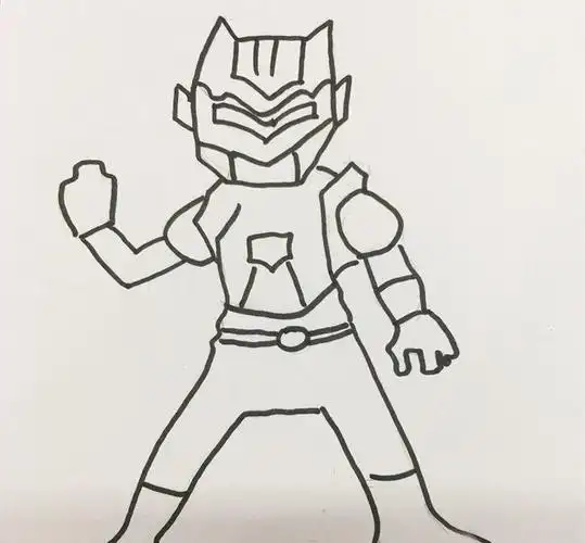 铠甲勇士之捕将铠甲简笔画