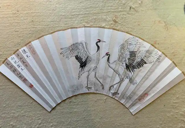 夏雨:"五天完成一幅画",最新创作5幅折扇画古色古香韵味十足