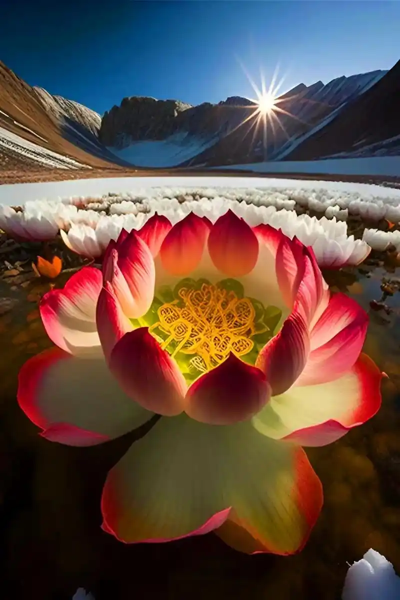 这么美的雪莲花,送给热爱生活,积极向上的人们#雪莲花 #ai - 抖音