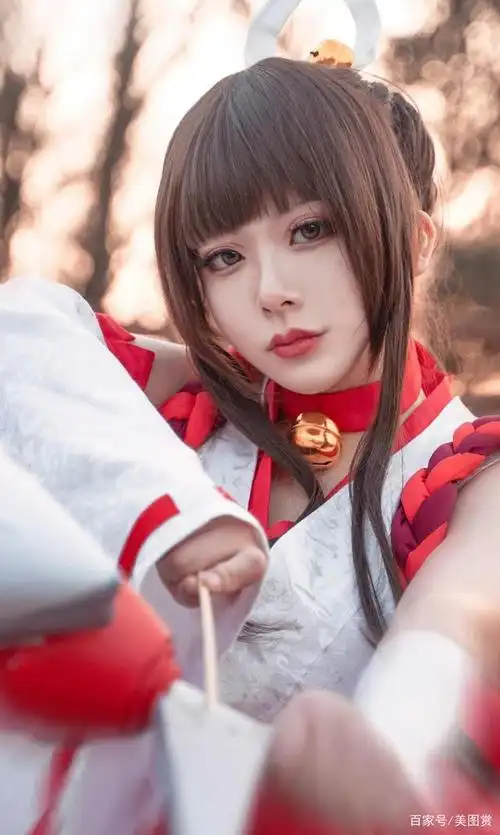 cosplay美女|cos鉴赏-正片 王者荣耀adc伽罗花见巫女