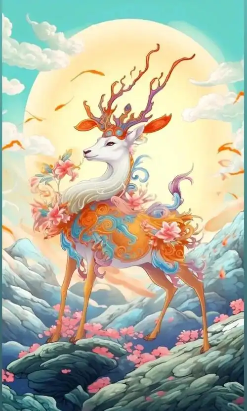 你今天一定会特别走运,如祥鹿到家,有福有禄,见鹿好运鸿运当头