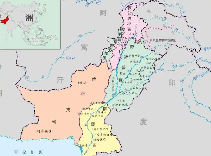 巴基斯坦的经济和人口主要集中在旁遮普和信德两省,旁遮普省势力的