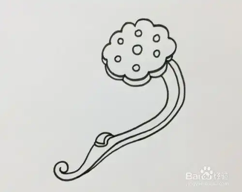 玉如意简笔画步骤