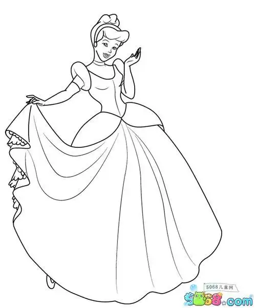 儿童简笔画灰姑娘