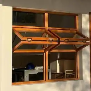 室内推拉窗上折叠窗上推窗木框架原木玻璃上下提拉窗户木质上悬窗