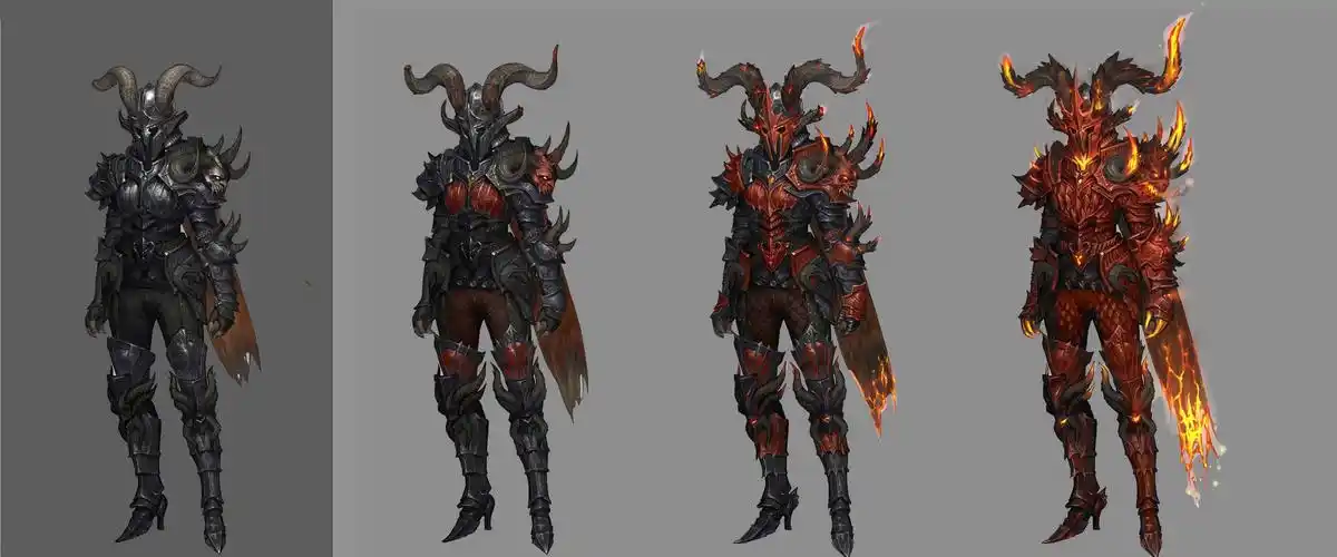 共鸣影响下的恶魔猎手装备外观概念共鸣影响下的法师传奇装备雷鸟之咬