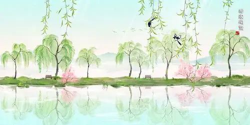 苏堤春晓,曲院风荷,平湖秋月,断桥残雪,花港观鱼,柳浪闻莺,三潭印月