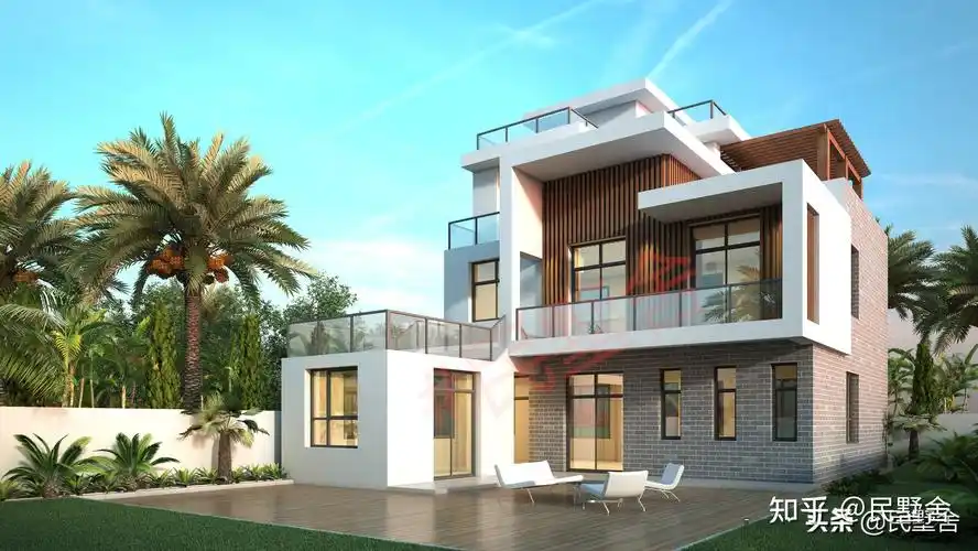 面宽10米的现代风别墅,这幢主体约26万,超赞的农村新潮住宅 - 知乎