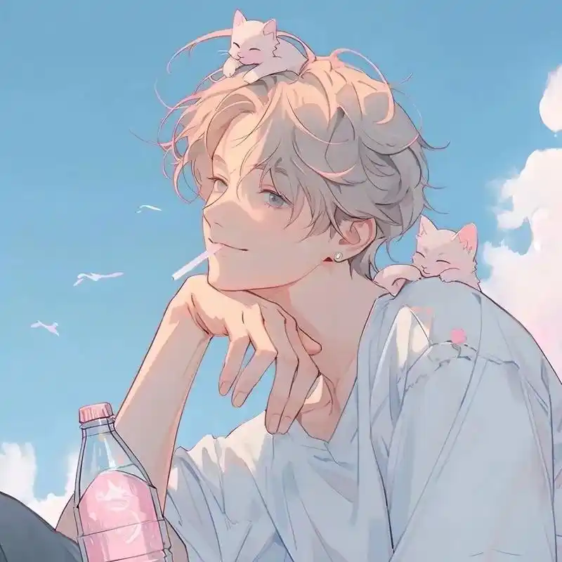 男生头像.可爱猫猫男#男生头像 #氛围感 #萌宠头像 #治愈 - 抖音