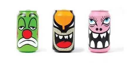 超多易拉罐创意绘画 各种表情可爱搞怪 :.