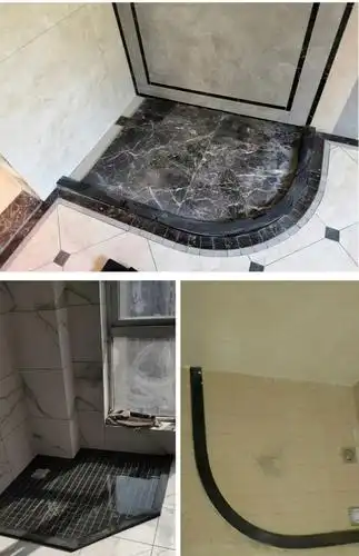 淋浴房挡水条实心大理石浴室干湿分离水条石基卫生间一字型隔断定制直